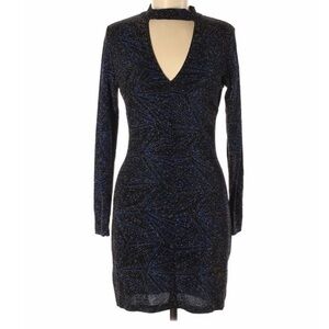 TopShop Blue Black Sparkle Night Out Bodycon Dress